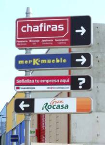 Soportes y módulos de señalización para empresas.